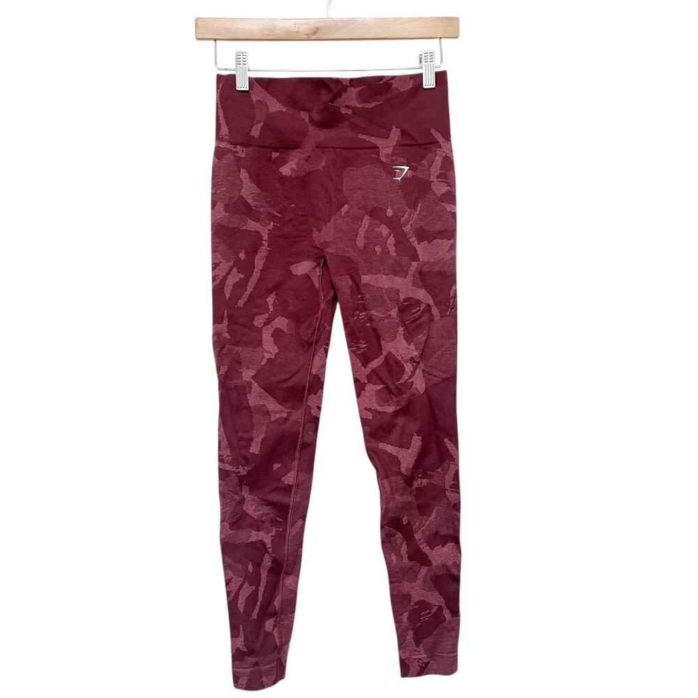 Gymshark Maroon Camo Leggings Sz M